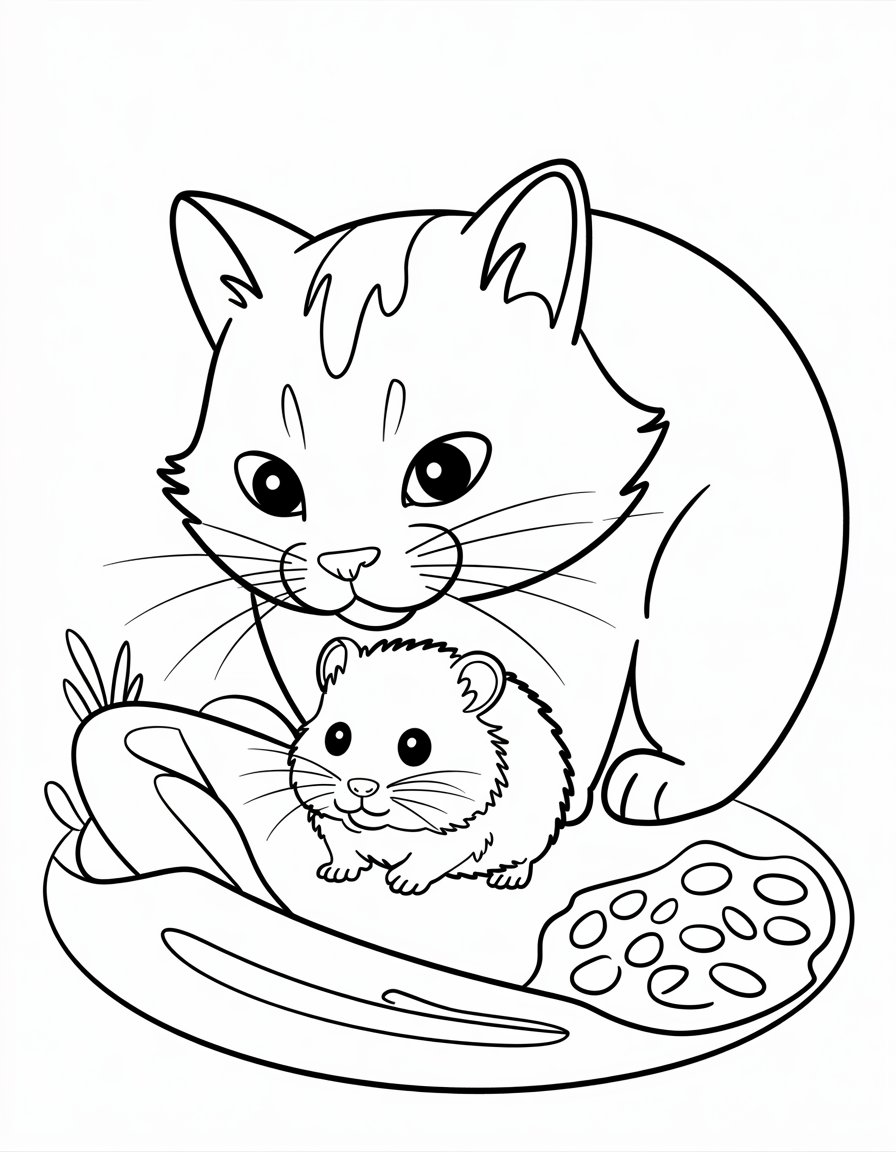 Cat and Hamster